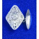 Sterling Silver Diamond Shaped Cufflinks