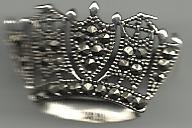 7100-0 Marcasite Crown Brooch