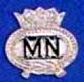 Lapel badge - Merchant Navy - MN
