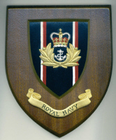 HAND PAINTED BADGE - ROYAL NAVY