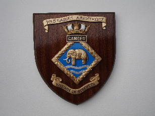 Hand painted Ship's Crest - HMS GANGES ASSOCIATION